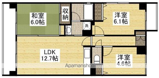 ル・サンク西市(3LDK/5階)の間取り写真
