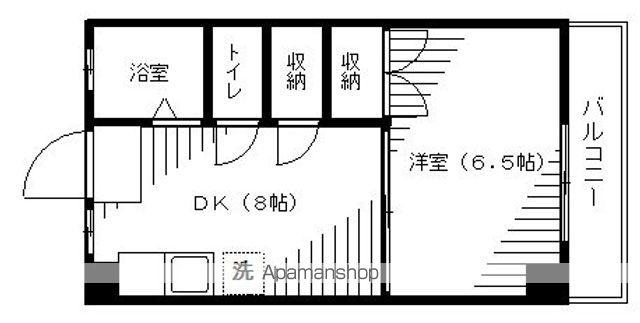 早美ビル(1DK/3階)の間取り写真