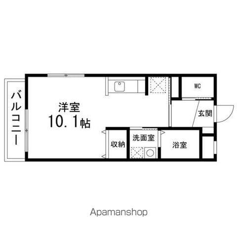 コンフォート永和台Ⅲ(ワンルーム/1階)の間取り写真