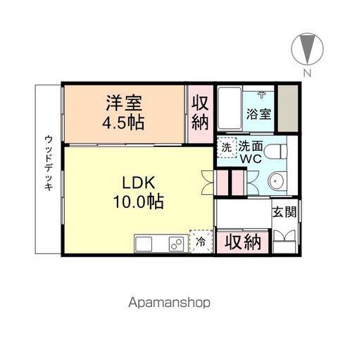 プラチナコートけやき(1LDK/3階)の間取り写真