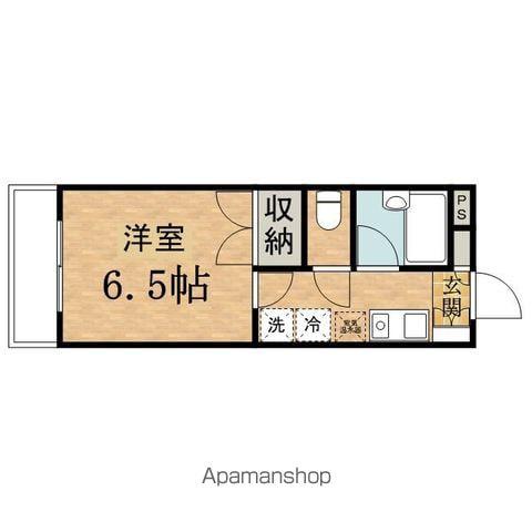 ラ・ポワール(1K/2階)の間取り写真