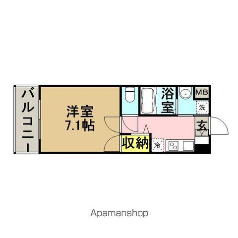 サヴォイザパームストリート(1K/12階)の間取り写真