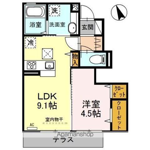 ソフィア/フィリア ソフィア(1LDK/1階)の間取り写真