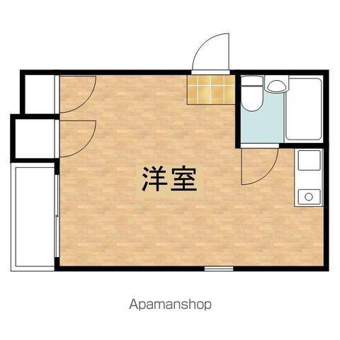 SOハイツ岡山(ワンルーム/3階)の間取り写真
