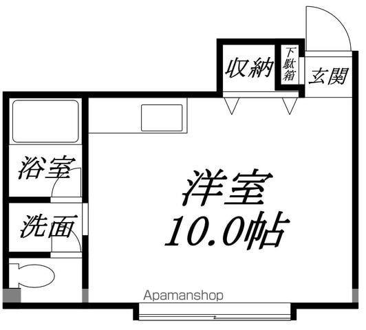 ハーバーライフ七重浜(ワンルーム/2階)の間取り写真