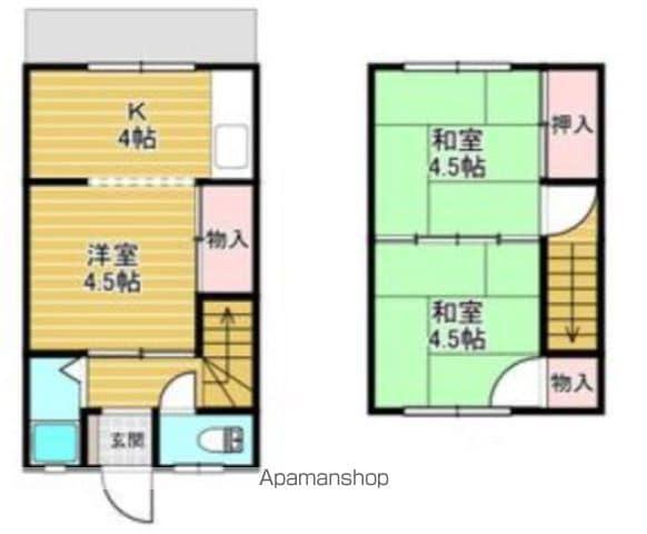 日吉町M様共同(3K)の間取り写真