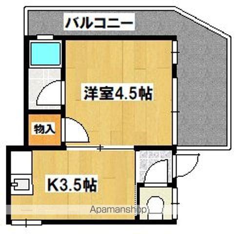 銀河マンション(1K/4階)の間取り写真