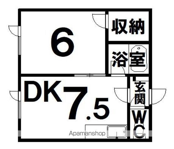 イトーコーポB(1DK/1階)の間取り写真