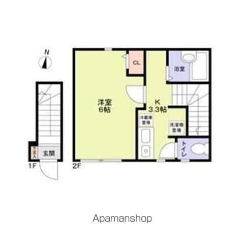 クレフラスト木場(1K/2階)の間取り写真