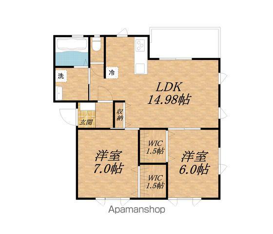 メゾンU黒田C棟(2LDK/2階)の間取り写真