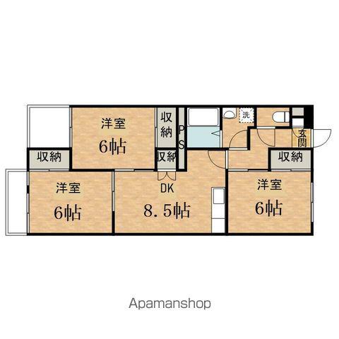 ハーモニーコーポ(3DK/1階)の間取り写真