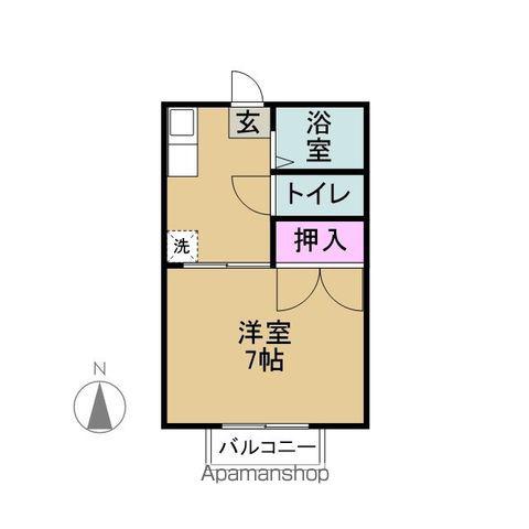 ハウス-U(1K/2階)の間取り写真