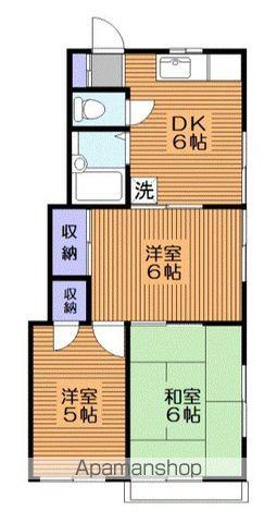 本牧ハウス(3DK/2階)の間取り写真