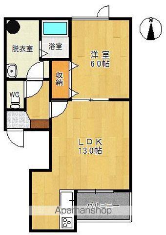 アヴェンチュリン(1LDK/3階)の間取り写真