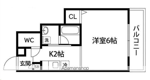 クロレ長町(1K/1階)の間取り写真