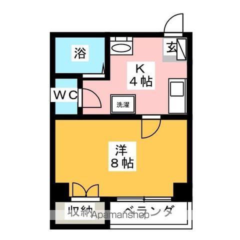 はなやびる(1K/5階)の間取り写真