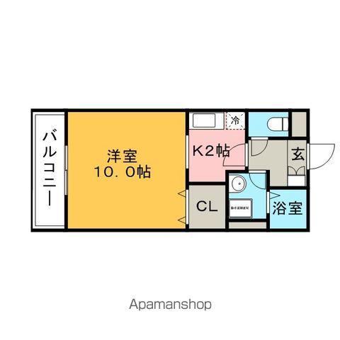 ラ フローラ(1K/2階)の間取り写真