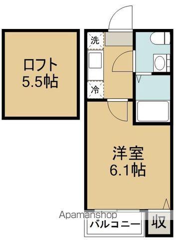 リシュール八乙女(1K/1階)の間取り写真