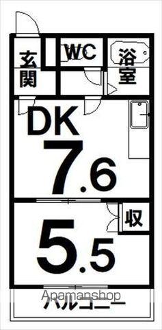 マーベリック帯広南(1DK/3階)の間取り写真