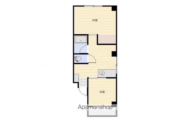 神崎ビル(2DK/3階)の間取り写真