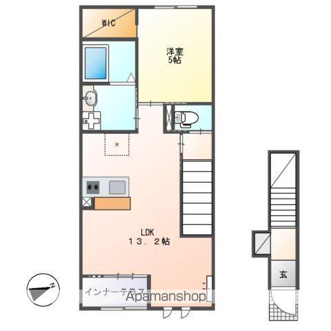 サウザンドリーフ(1LDK/2階)の間取り写真