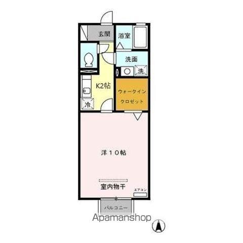 アネシスT・C(1K/1階)の間取り写真