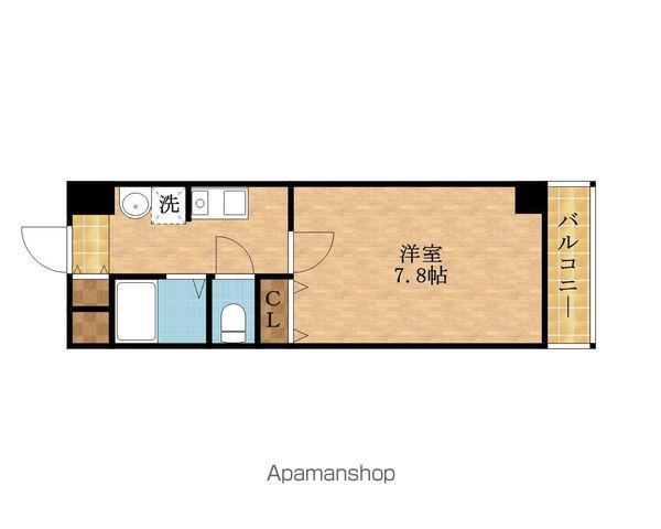 MS FLAT(1K/4階)の間取り写真