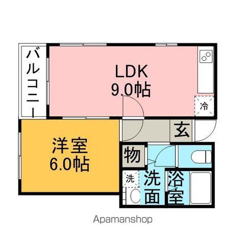 ハイロイヤル鳥栖(1LDK/3階)の間取り写真