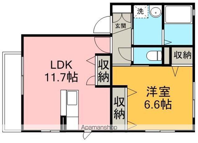 ファミーユA(1LDK/2階)の間取り写真