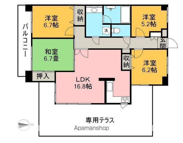 ユニテ・ラ・メール2(4LDK/7階)の間取り写真