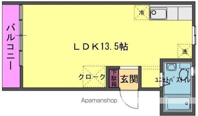 タウンハイツ中野町(ワンルーム/1階)の間取り写真