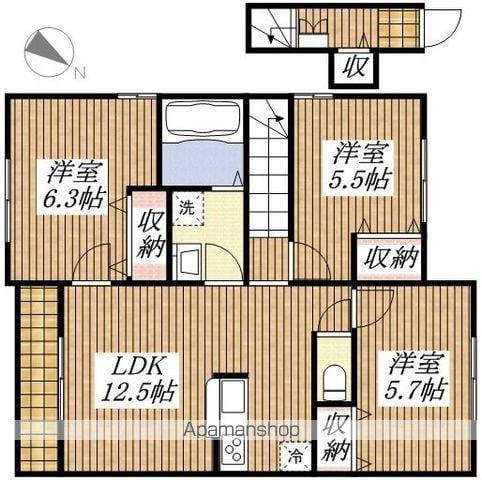 PRASERT HOUSE 1・2(3LDK/2階)の間取り写真