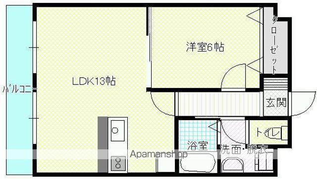JFEELⅢ(1LDK/2階)の間取り写真