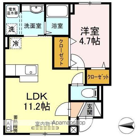 グランシール富士 B(1LDK/1階)の間取り写真