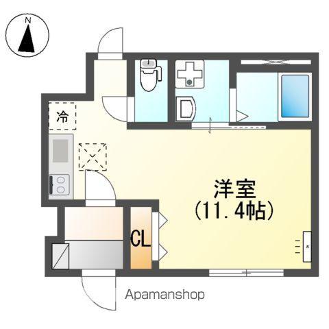 八高線 箱根ケ崎駅 徒歩20分 2階建 新築(ワンルーム/1階)の間取り写真