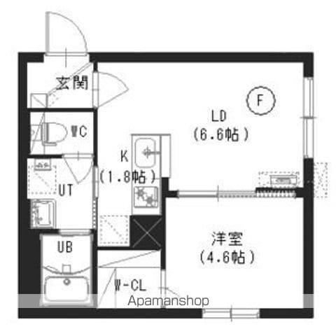 TERRACECHIHAYA 中の島1ー4A棟(1LDK/1階)の間取り写真
