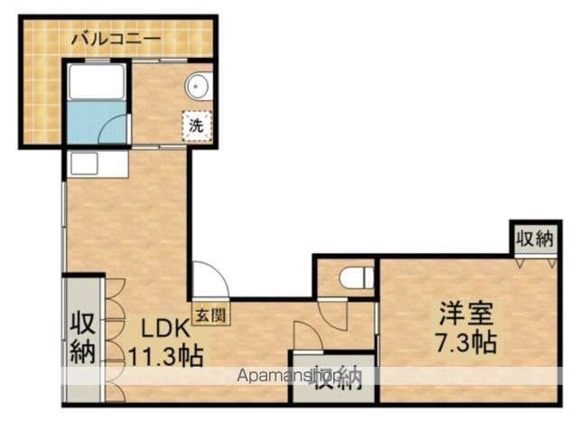 小石川ヒルズ(1LDK/B1階)の間取り写真