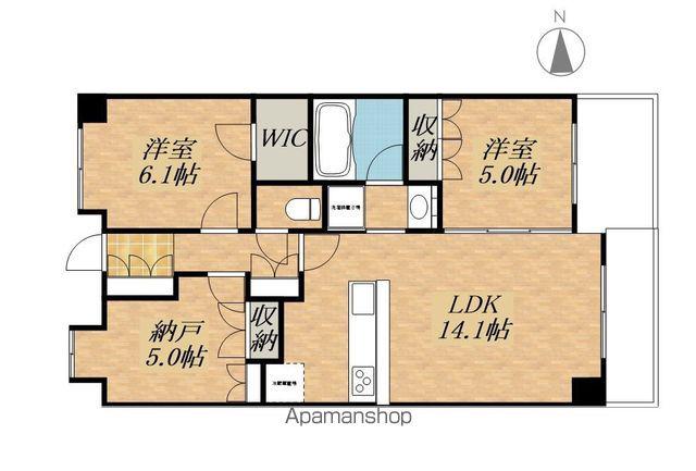 シャリエ大津中央スクエアクロス(2SLDK/3階)の間取り写真