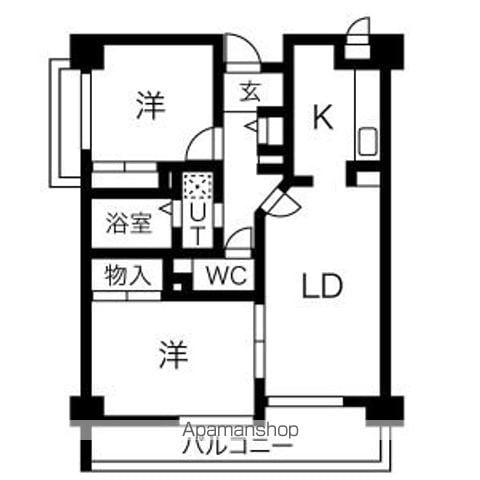 どりーむ(2LDK/5階)の間取り写真