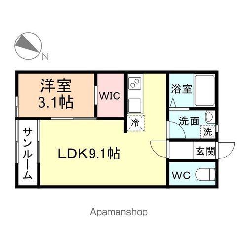 プリマヴェーラⅠ(1LDK/1階)の間取り写真