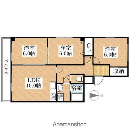 アーバンハイム(3LDK/5階)の間取り写真