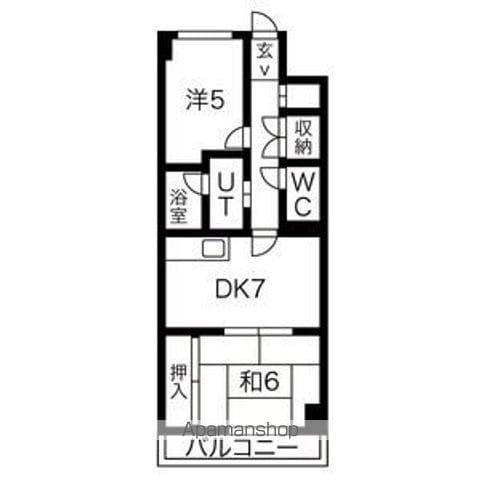 メゾン大地(2DK/1階)の間取り写真