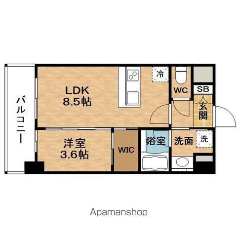 ORSUSOSAKAFUKUSHIMA(1LDK/6階)の間取り写真
