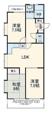 パルナス望が丘(3LDK/3階)の間取り写真