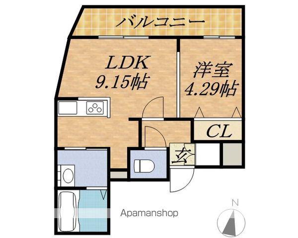 ヴェネーノ円山(1LDK/4階)の間取り写真
