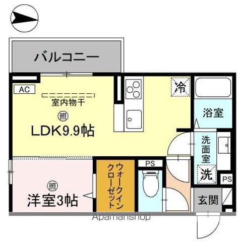 KOHRYU(1LDK/2階)の間取り写真