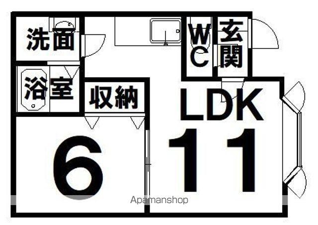 ピアヒルズ2(1LDK/1階)の間取り写真