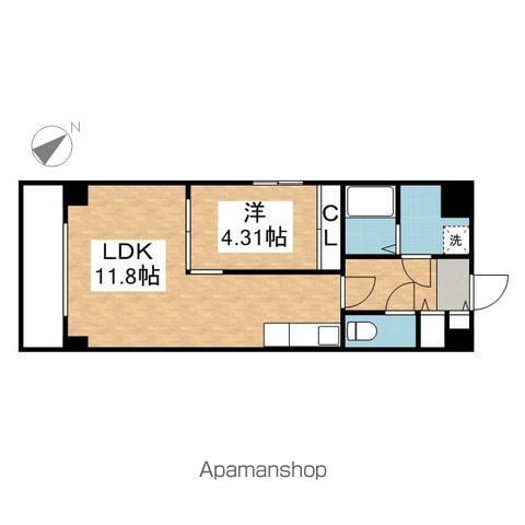 S-FORT鶴舞CUBE(1LDK/7階)の間取り写真
