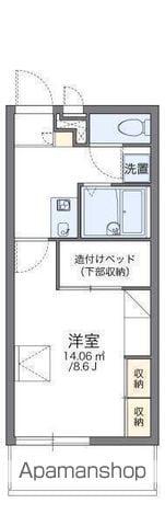 レオパレスグランドカメリアⅥ(1K/1階)の間取り写真