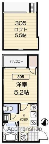 アクティ氷川台(1K/3階)の間取り写真